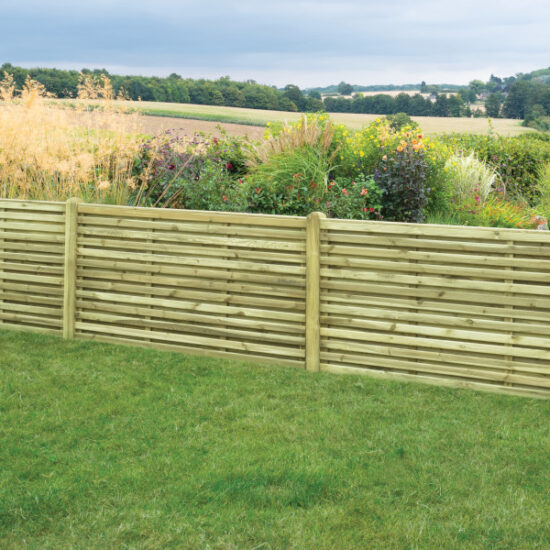 Double Sided Slatted Fence Panel - 1800mm x 900mm