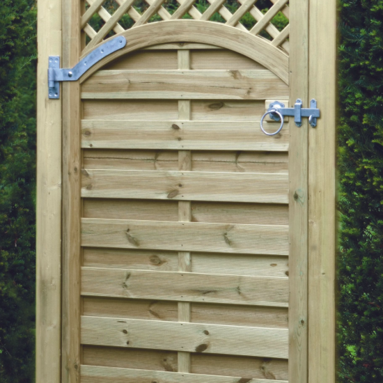 Arched Lattice Top Garden Gate
