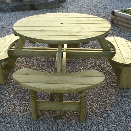 Round Table And Bench Seat